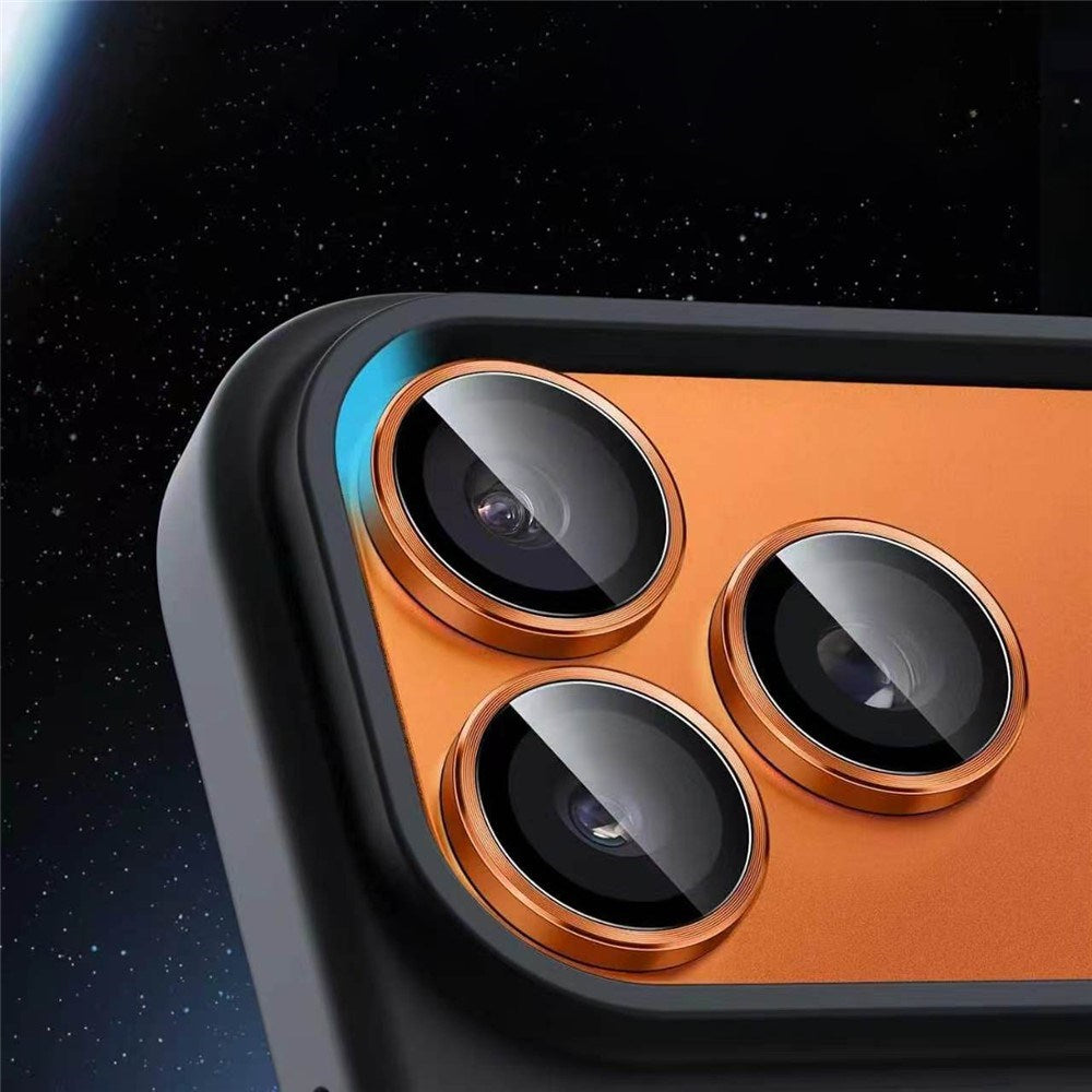 iPhone 18 Pro Kameralinsskydd - Metall & Glas - Orange