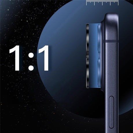 iPhone 18 Pro Kameralinsskydd - Metall & Glas - Svart