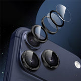 iPhone 18 Pro Kameralinsskydd - Metall & Glas - Svart