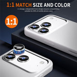 iPhone 18 Pro Kameralinsskydd - Metall & Glas - Silver