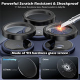 iPhone 18 Pro Max Kameralinsskydd - Metall & Glas - Svart