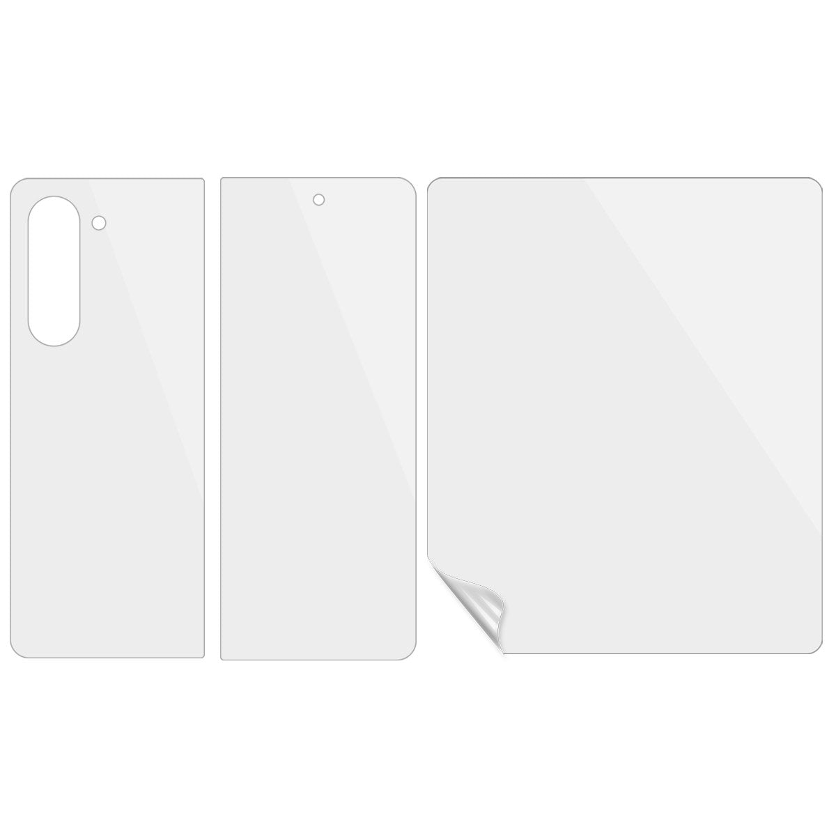 Samsung Galaxy Z Fold8 Ultra 3-Delat Skärmskyddsfilm - Genomskinlig