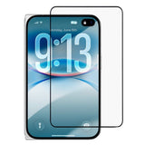 iPhone Fold Härdat Glas Skärmskydd - Genomskinlig / Svart Kant