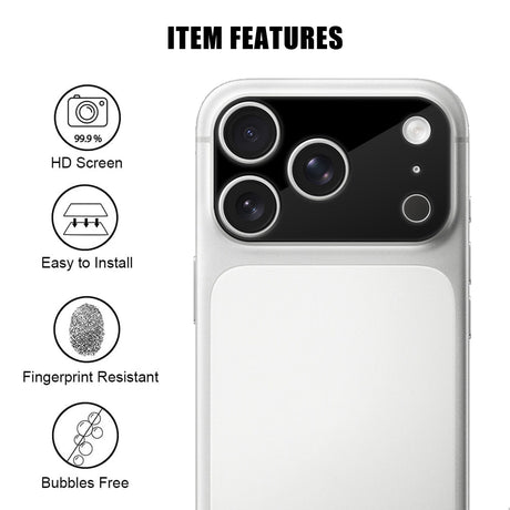 iPhone 18 Pro Härdat Kameralins Skyddande Glas - Svart