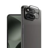 Google Pixel 11 Pro Fold IMAK Kameraskyddsglas med Metallkant - Genomskinlig / Svart Kant
