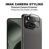 Google Pixel 11 Pro Fold IMAK Kameraskyddsglas med Metallkant - Genomskinlig / Svart Kant