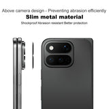 Google Pixel 11 Pro Fold IMAK Kameraskyddsglas med Metallkant - Genomskinlig / Svart Kant