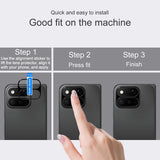 Google Pixel 11 Pro Fold IMAK Kameraskyddsglas med Metallkant - Genomskinlig / Svart Kant