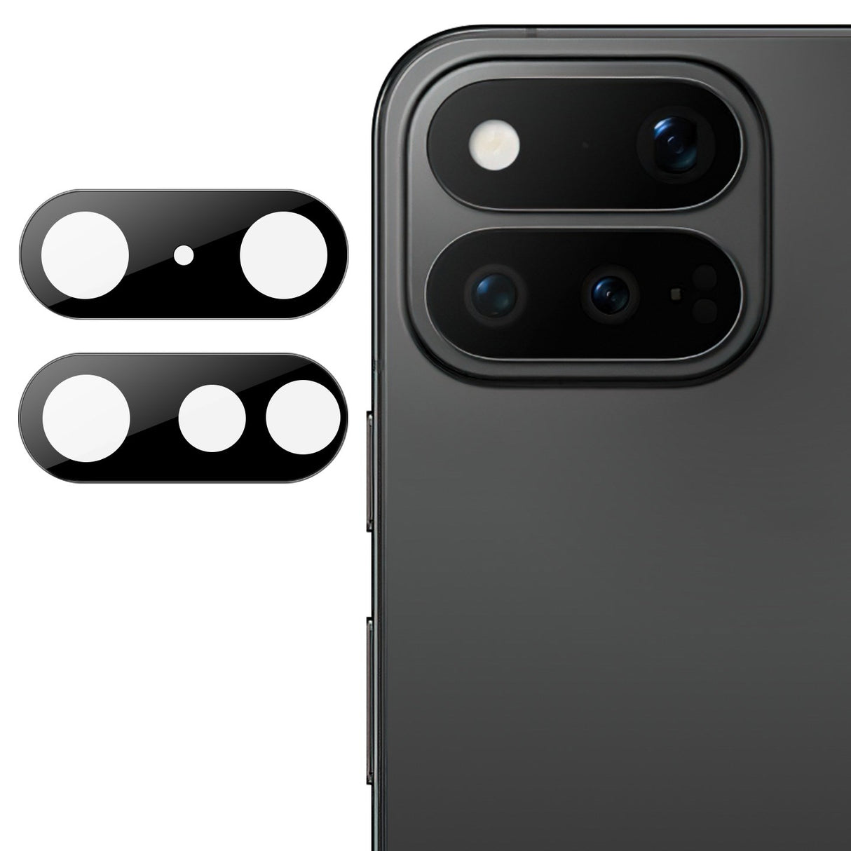 Google Pixel 11 Pro Fold IMAK Härdat Glas Kameralinsskydd - Svart