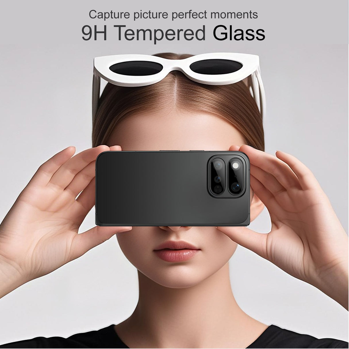 Google Pixel 11 Pro Fold IMAK Härdat Glas Kameralinsskydd - Svart