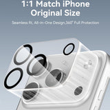iPhone 18 Pro Härdat Kameralins Skyddande Glas - Genomskinlig / Svart
