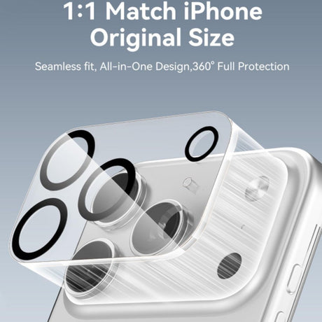 iPhone 18 Pro Härdat Kameralins Skyddande Glas - Genomskinlig / Svart