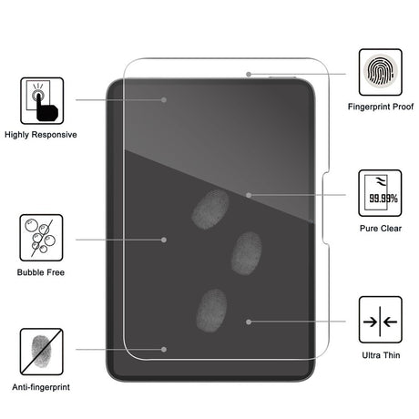 iPad Mini (2026) 8. Gen. Full Fit Härdat Skärmskyddsglas - Genomskinlig