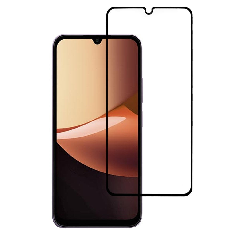 Xiaomi Redmi 17C (5G) Skärmskydd i Aluminium-Silicon Glas - Transparent / Svart Kant
