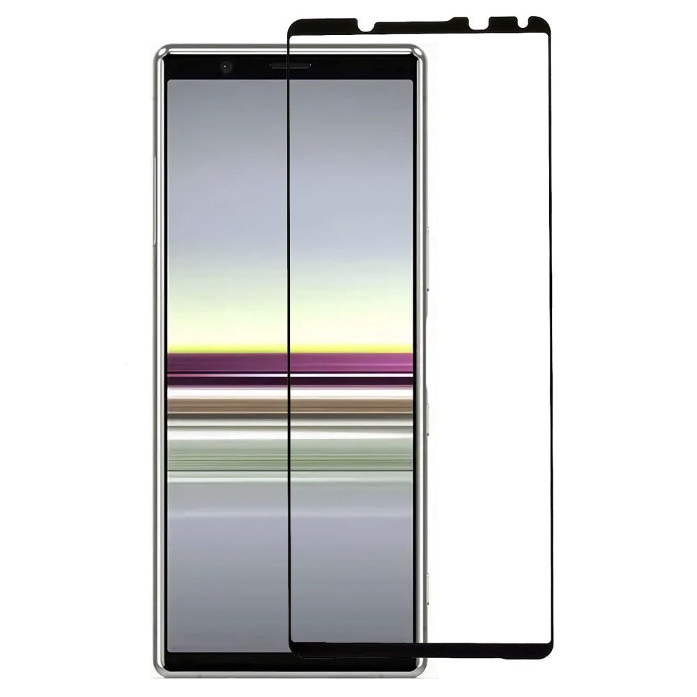 Sony Xperia 5 V Arc Edge Skärmskydd i Härdat Glas - Case Friendly - Svart Kant