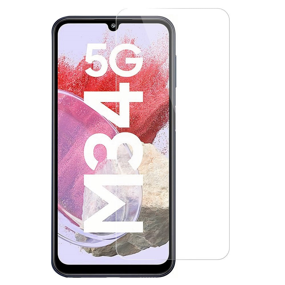 Samsung Galaxy M34 (5G) / F34 (5G) Skärmskydd i Härdat Glas - Case Friendly - Genomskinlig