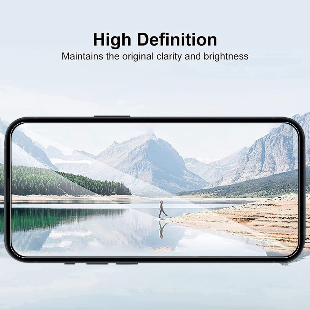 Oppo A79 (5G) Skärmskydd - Skalvänligt - Transparent / Svart Kant