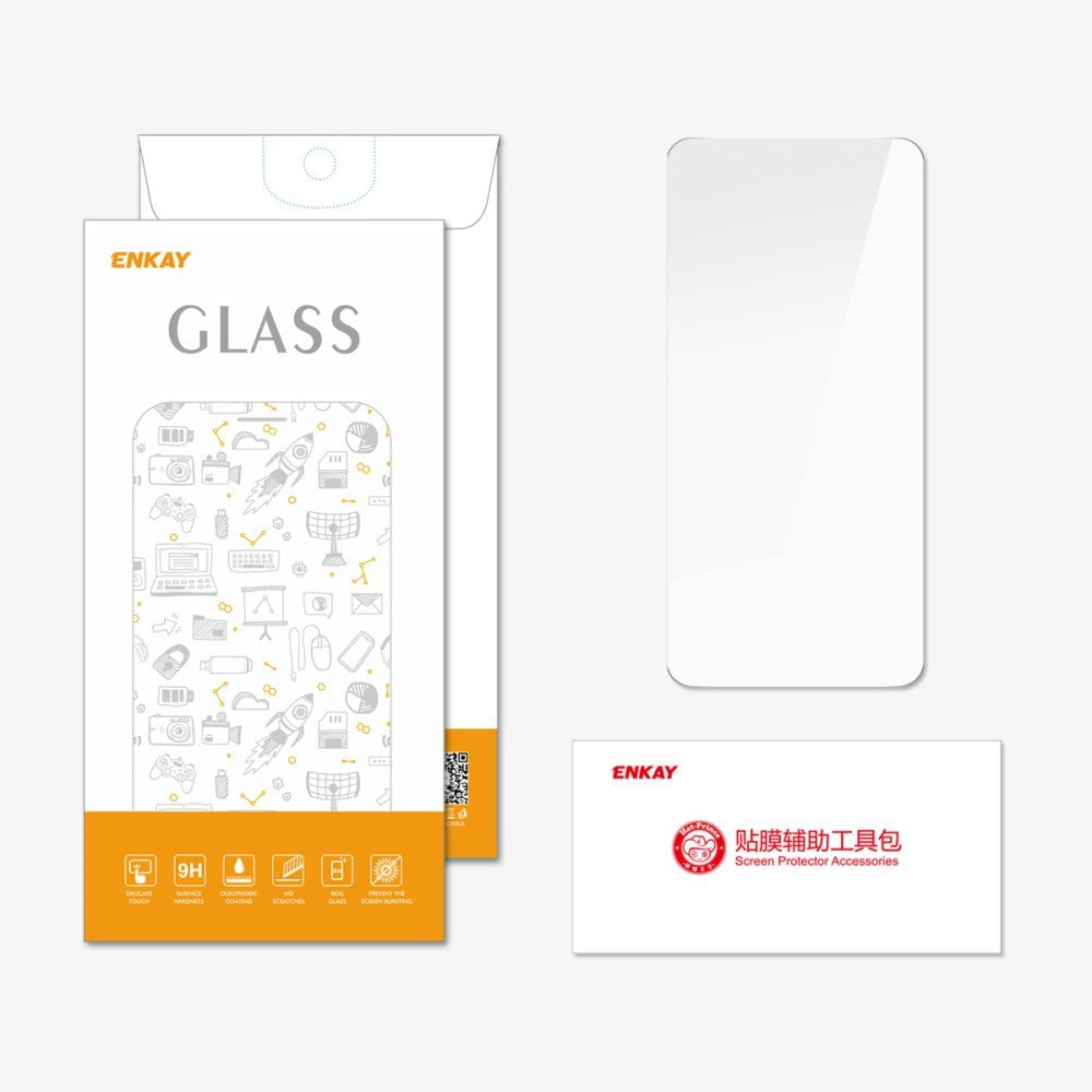 Oppo A2 (5G) ENKAY Härdat Skyddsglas - Case Friendly - Transparent