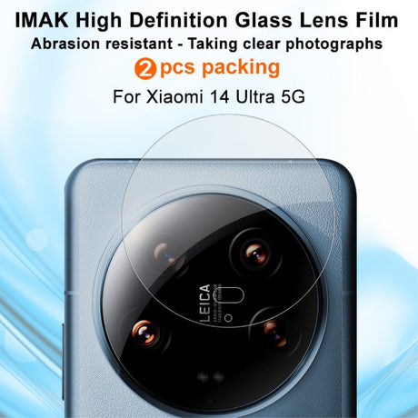 Xiaomi 14 Ultra IMAK Skyddsglas för Kameralins - 2 st. - Genomskinlig