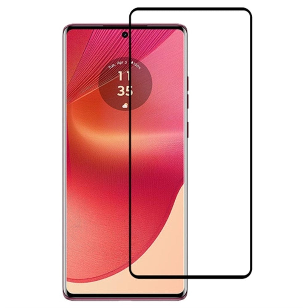 Motorola Edge 50 Fusion Full Fit Skärmskyddsglas - Genomskinlig / Svart Kant