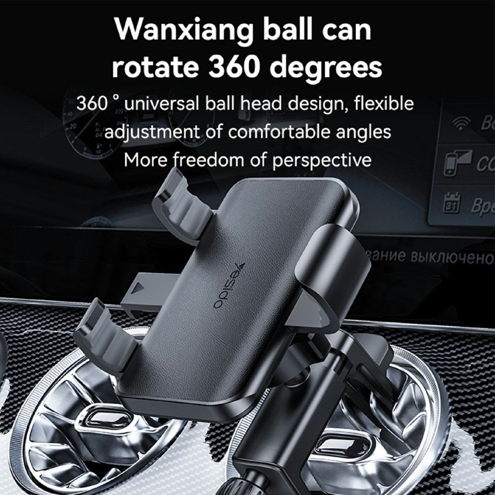 Justerbar Mobilhållare till Bil - Svart