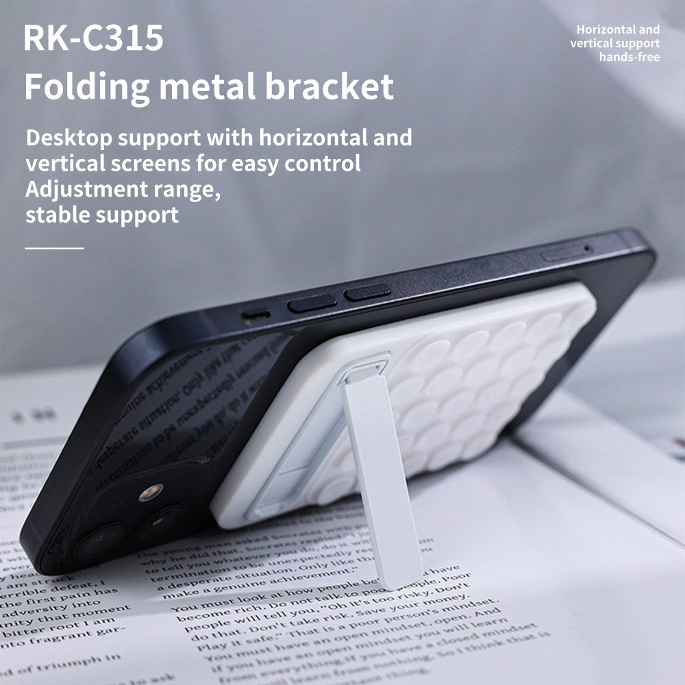 Magnetisk Silikon Sugkopp m. Kickstand - Rosa