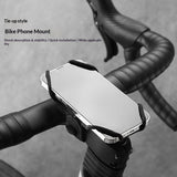 Universell Mobiltelefonhållare för Cykel - Flexibel Silikon - Mobilstorlek: ca. 120 - 180 mm - Svart