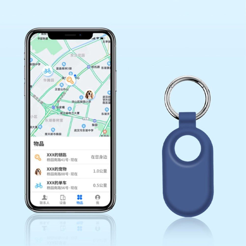 SmartTag 2 Samsung Galaxy Silikonskal med Nyckelring - Mörkblå
