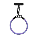 Flätad Polyester Handledsrem - inkl. Insticksplatta - 30cm - Lila / Blå