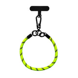 Flätad Polyester Handledsrem - inkl. Insticksplatta - 30cm - Gul / Svart