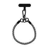Flätad Polyester Handledsrem - inkl. Insticksplatta - 30cm - Svart / Vit