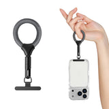 Polyester Fingerrem för Mobil - 10cm - Grå
