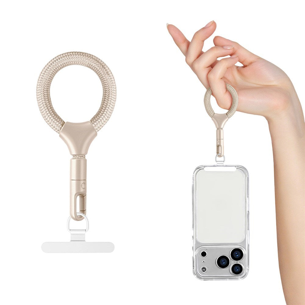 Polyester Fingerrem för Mobil - 10cm - Beige