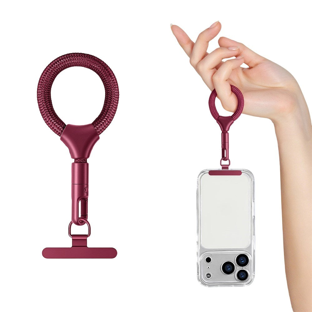 Polyester Fingerrem för Mobil - 10cm - Röd