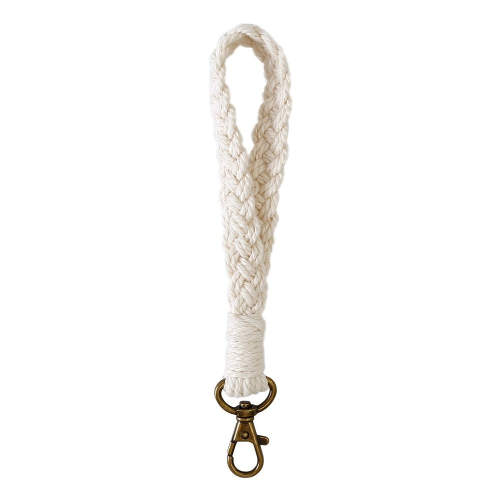 Nyckelband / Handledsrem 18cm - Textil - Vit