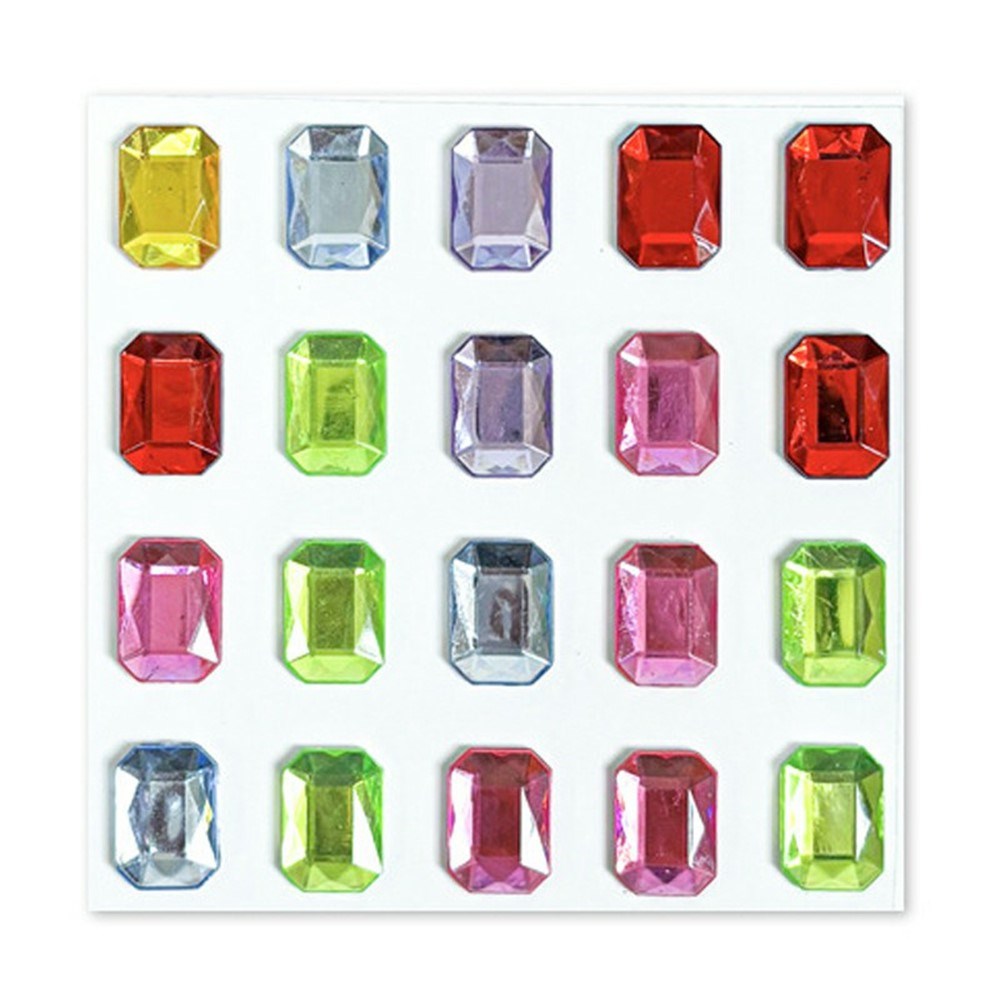 Flerfärgade Självhäftande Kristall 3D Stickers - 20 st - Åttkantiga