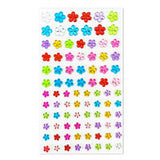 Flerfärgade Självhäftande Kristall 3D Stickers - 88 st - Blommor
