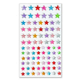 Flerfärgade Självhäftande Kristall 3D Stickers - 88 st - Stjärnor