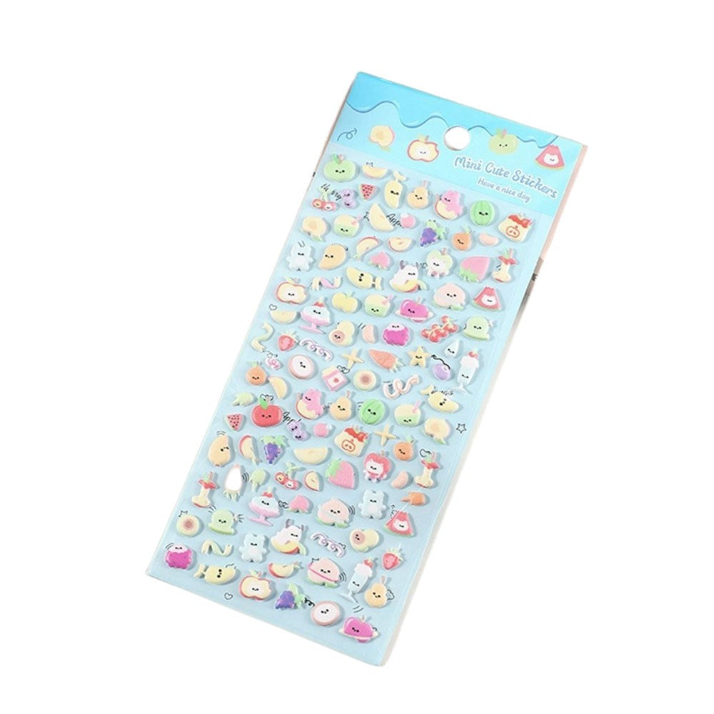 Mini 3D Bubble Foam Stickers - Blandade Frukt