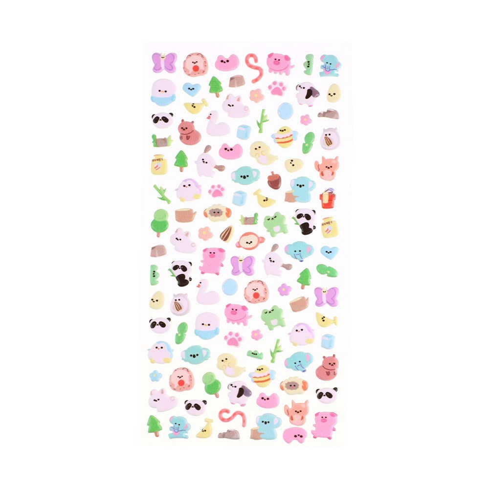 Mini 3D Bubble Foam Stickers för Mobil & Kamera-Sektionen - Blandade Djur