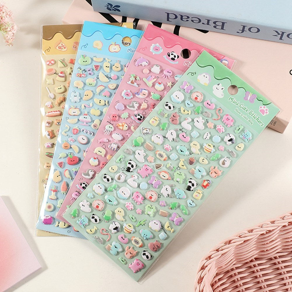 Mini 3D Bubble Foam Stickers - Blandade Djur