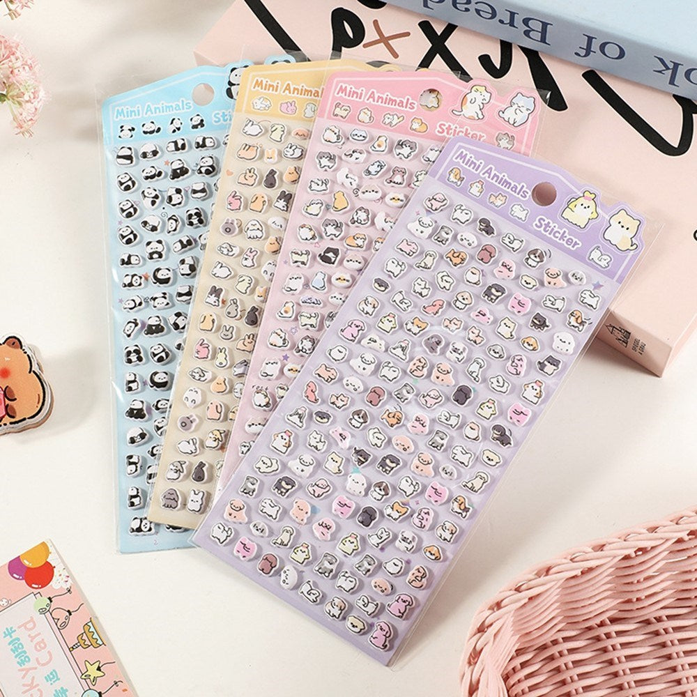 Mini 3D Bubble Foam Stickers - Små Hundar & Katter