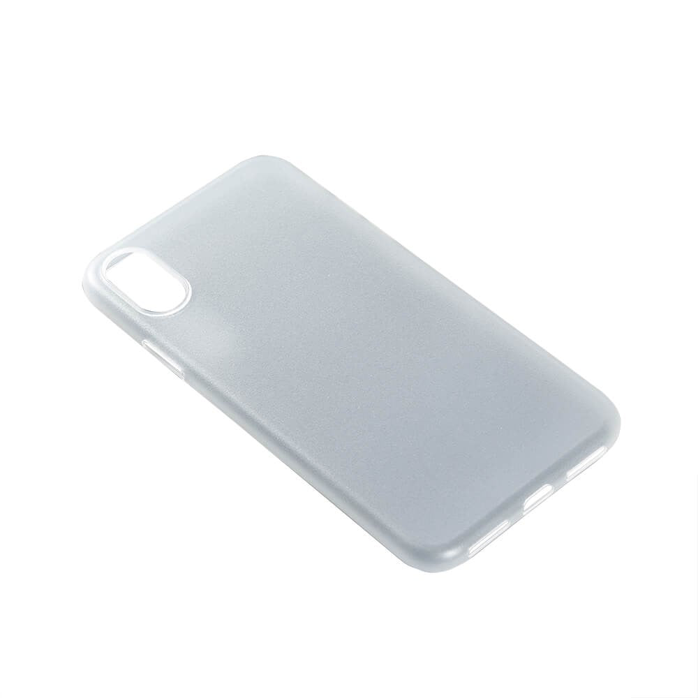 iPhone XS Max GEAR Halvtransparent Flexibelt Plast Skal - Vit