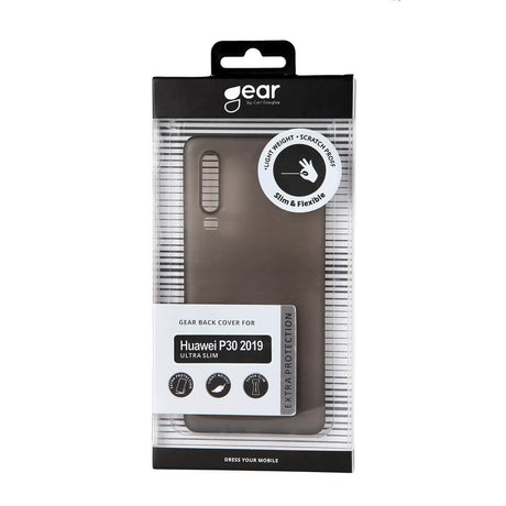 Huawei P30 GEAR Halvtransparent Flexibelt Plast Skal - Svart