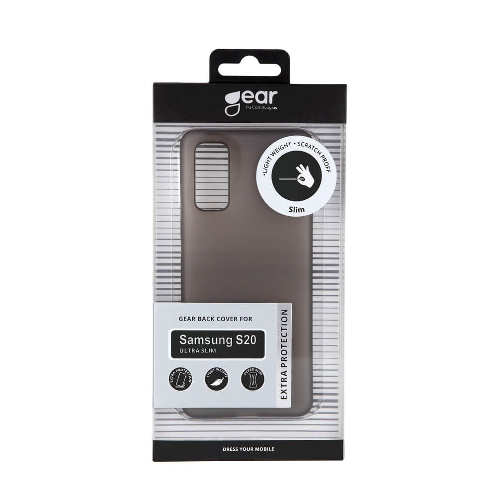 Samsung Galaxy S20 GEAR Halvtransparent Flexibelt Plast Skal - Svart