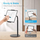 Mobil / Tablet Holder Til Bord m. 360° Rotation - Sort