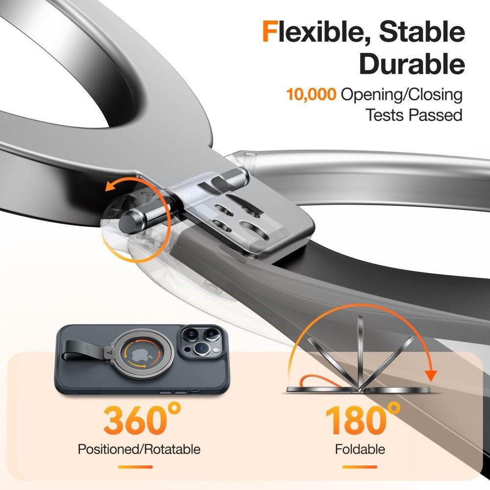 TORRAS Metall Ringhållare & Ställ - MagSafe Kompatibel - Svart