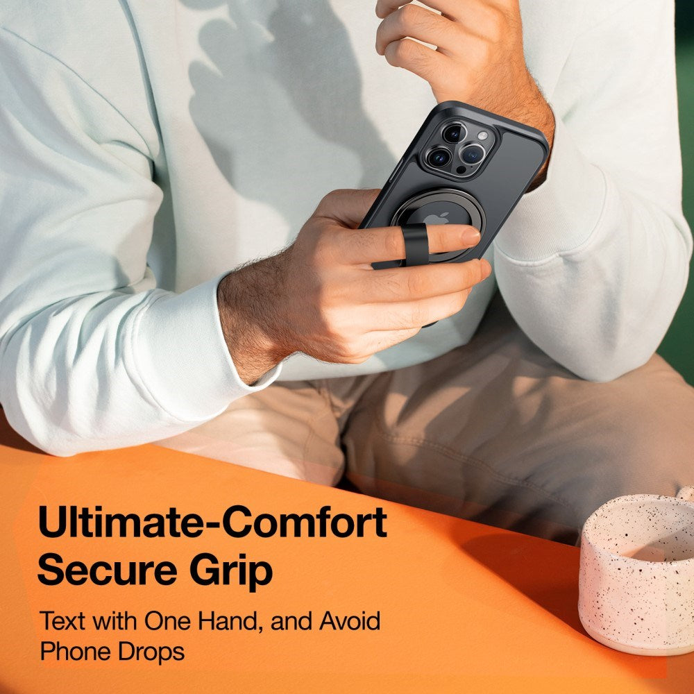 TORRAS Metall Ringhållare & Ställ - MagSafe Kompatibel - Svart