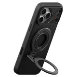 AULUMU 2-i-1 Magnetisk Fingerring / Mobilt Stativ - 360° Roterbar - MagSafe Kompatibel - Svart