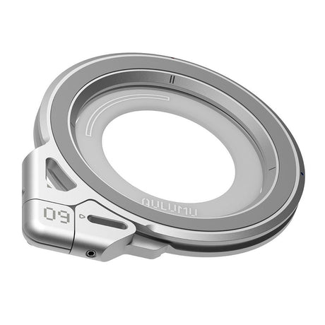 AULUMU 2-i-1 Magnetisk Fingerring / Mobilt Stativ - 360° Roterbar - MagSafe Kompatibel - Silver